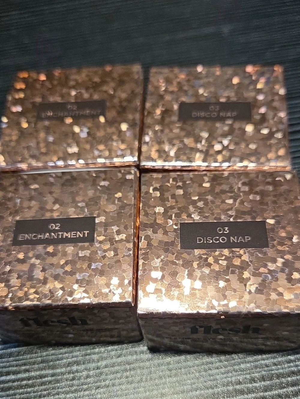Shimmering Rose Gold Blush Compact - Shade 02 Enchantment & 03 Disco Nap